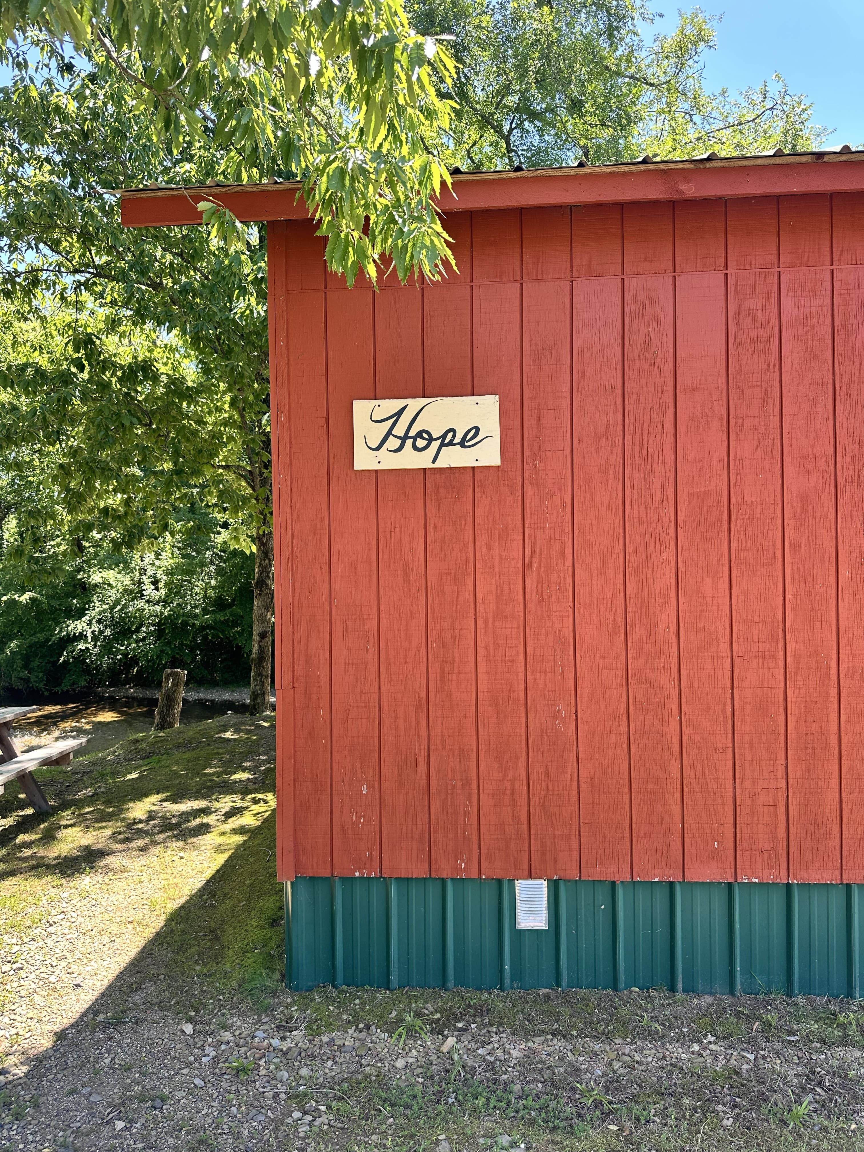 Hope Cabin Hope Sign