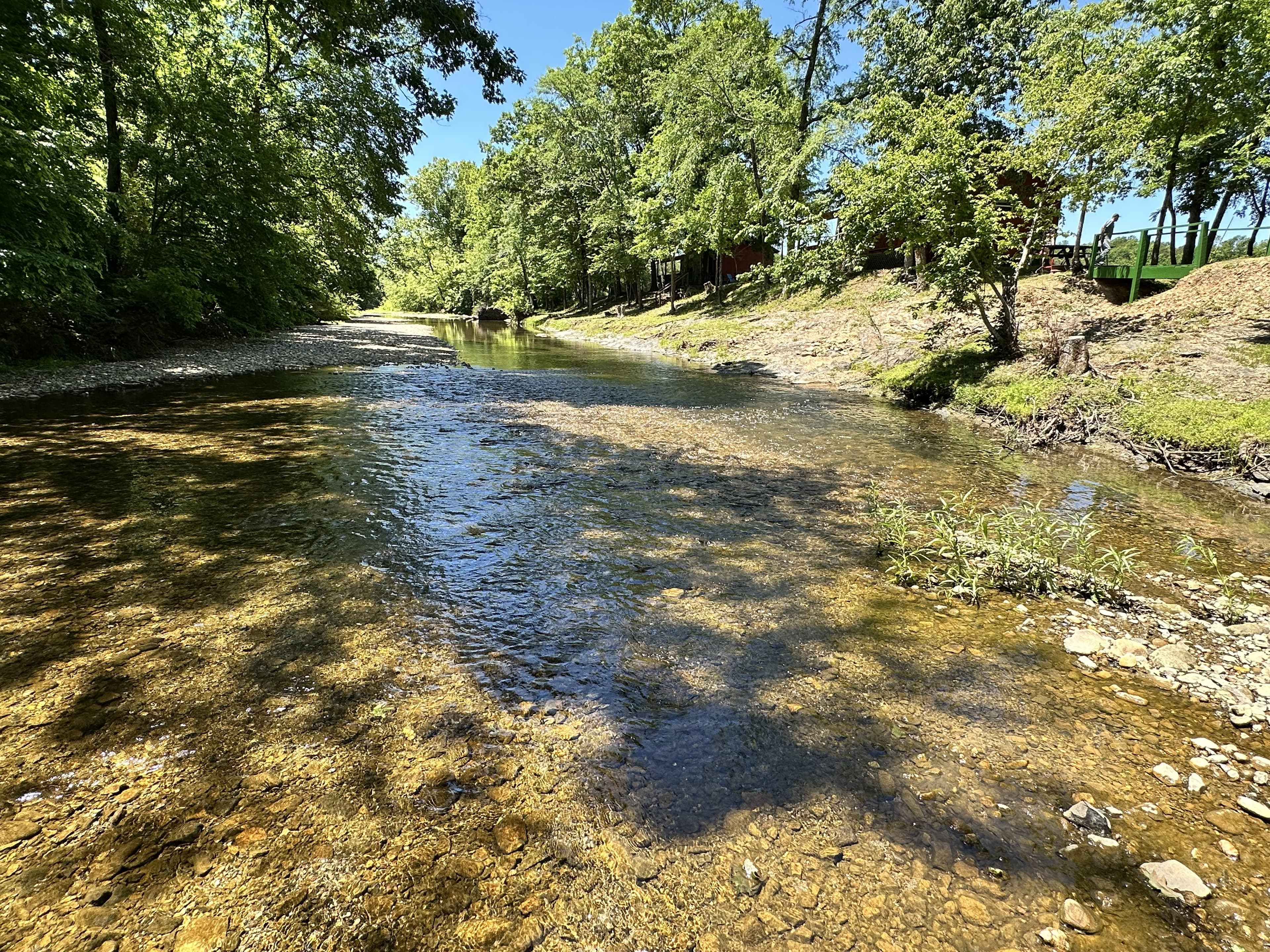 Creekside view at At Living Water Cabins